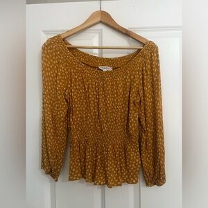 Orange Floral Long Sleeve Shirt